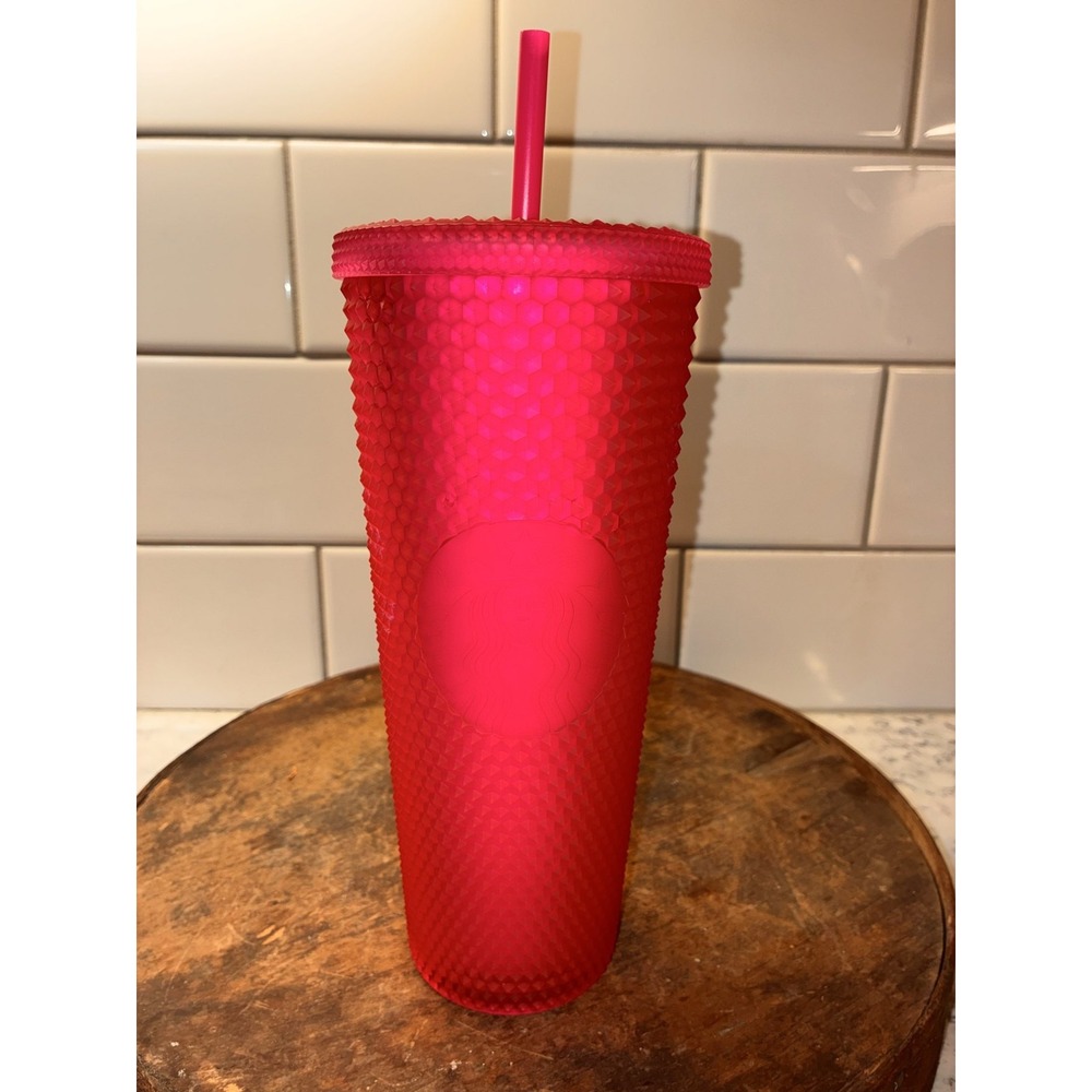 Starbucks‎ Studded Tumbler Venti 24oz Pink W/ Straw